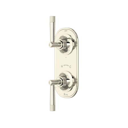 Rohl Graceline Five Function Thermostatic Valve Trim Only with Dual Lever Handles and Integrated Diverter - Less Rough In Polished Nickel