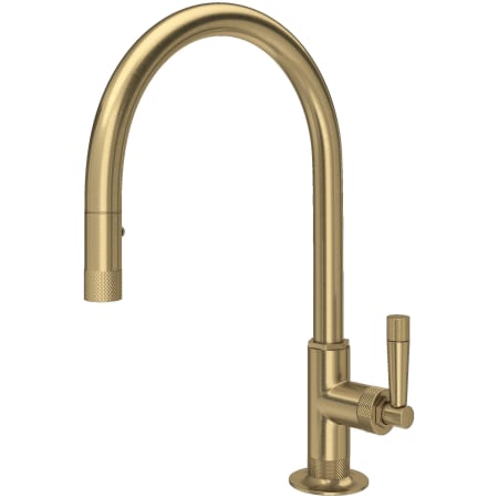 Rohl Graceline 1.8 GPM Single Hole Pull Down Kitchen Faucet Antique Gold