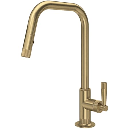 Rohl Graceline 1.8 GPM Single Hole Pull Down Kitchen Faucet Antique Gold