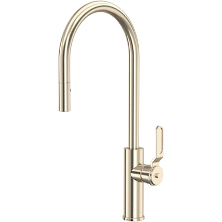 Rohl Myrina 1.75 GPM Single Hole Pull Down Kitchen Faucet Satin Nickel