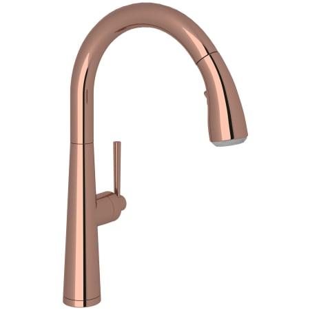 Rohl Lux 1.8 GPM Single Hole Pull Down Kitchen Faucet Rose Gold