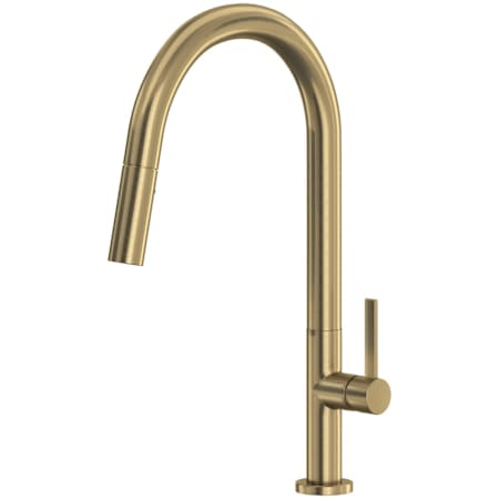 Rohl Lux 1.8 GPM Single Hole Pull Down Kitchen Faucet Antique Gold