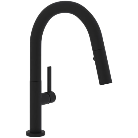Rohl Lux 1.8 GPM Single Hole Pull Down Bar Faucet Matte Black