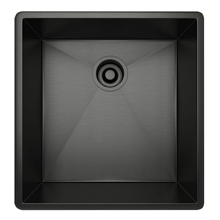 Rohl Forze 18-1/2" Undermount Single Basin Stainless Steel Bar Sink Black Stainless Steel