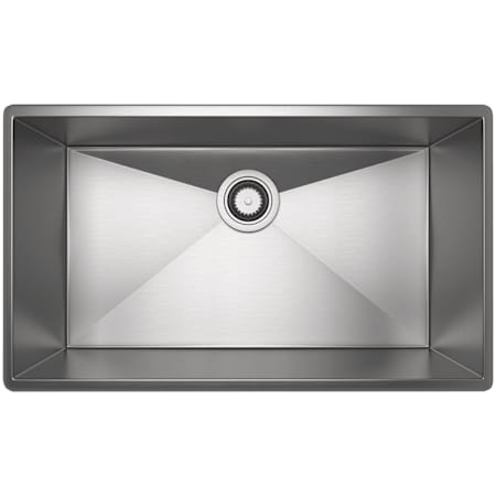 Rohl Forze 28-1/2" Undermount Single Basin Stainless Steel Kitchen Sink Brushed Stainless Steel