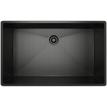 Rohl Forze 31-1/2" Undermount Single Basin Stainless Steel Kitchen Sink Black Stainless Steel
