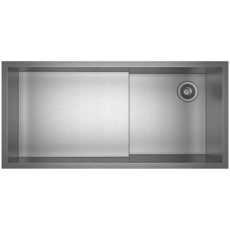 Rohl Culinario 37-7/8" Undermount Single Basin Stainless Steel Kitchen Sink Brushed Stainless Steel