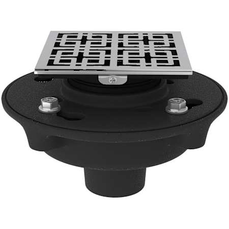 Rohl 2" Cast Iron Decorative Spa Shower Drain Body Kit with Weave Cover Polished Chrome