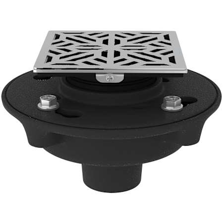 Rohl 2" Cast Iron Decorative Spa Shower Drain Body Kit with Mosaic Cover Polished Chrome