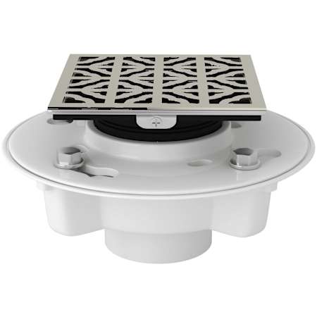 Rohl PVC 2" X 3" Spa Shower Drain Kit with Petal Decorative Cover Polished Nickel