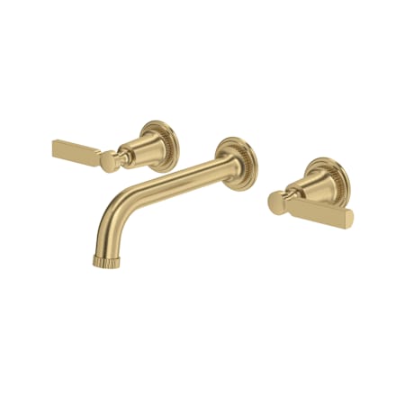 Rohl Apadana 1.2 GPM Wall Mounted Widespread Bathroom Faucet Antique Gold