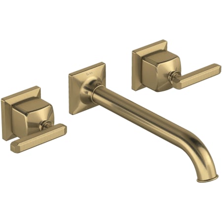 Rohl Apothecary 1.2 GPM Wall Mounted Widespread Bathroom Faucet Antique Gold