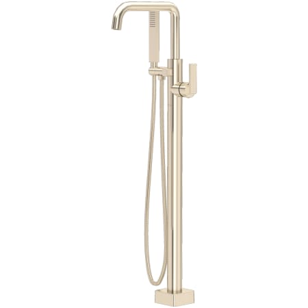 Rohl Rohl Floor Mounted Tub Filler with Built-In Diverter - Includes Hand Shower Satin Nickel