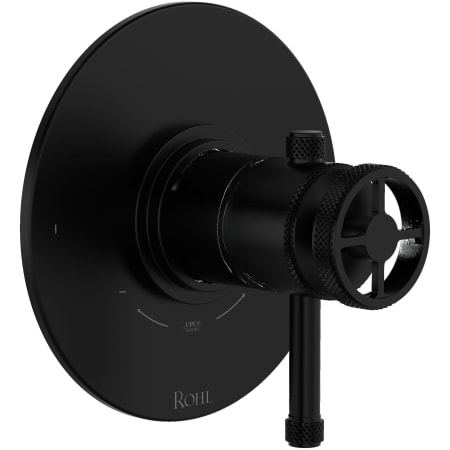 Rohl Campo Two Independent Function Thermostatic Valve Trim Only with Single Lever / Wheel Handle, Integrated Diverter, and Volume Control - Less Rough In Matte Black