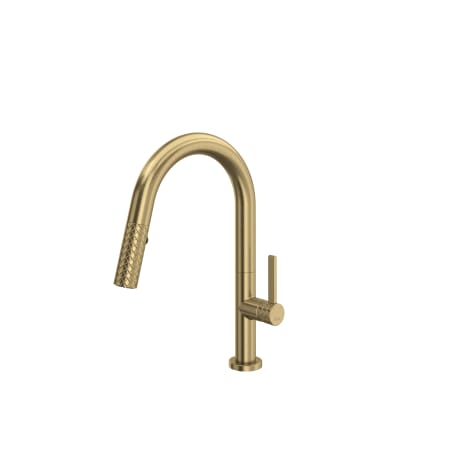 Rohl Tenerife 1.75 GPM Single Hole Pull Down Bar Faucet Antique Gold