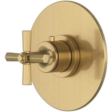 Rohl Modelle Thermostatic Valve Trim Only with Single Cross Handle - Less Rough In Antique Gold