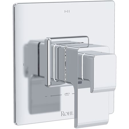 Rohl Two Independent and One Shared Function Thermostatic Valve Trim Only with Single Lever Handle, Integrated Diverter, and Volume Control - Less Rough In Polished Chrome