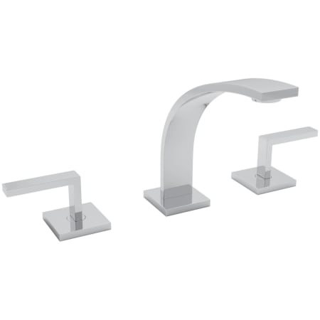 Rohl Wave 1.2 GPM Widespread Bathroom Faucet with Pop-Up Drain Assembly Polished Chrome