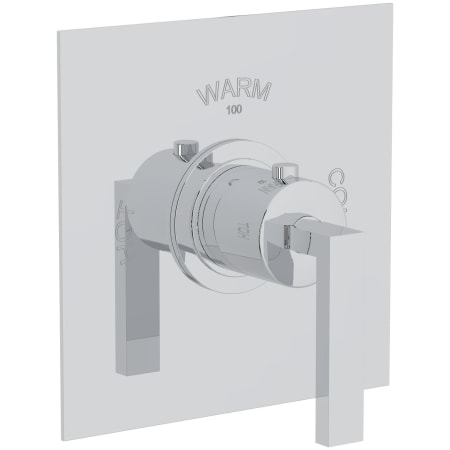 Rohl Wave Thermostatic Valve Trim Only with Single Lever Handle - Less Rough In Polished Chrome