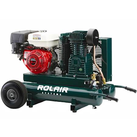 Rolair Systems 9 HP 9 Gal 150 Max PSI Two-Stage Portable Gas Reciprocating Air Compressor N/A