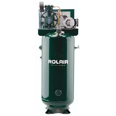Rolair Systems 3 HP 60 Gal 150 Max PSI Single-Stage Stationary Electric (230 Volt 1 Phase) Reciprocating Air Compressor N/A