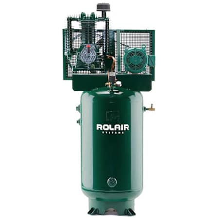 Rolair Systems 7.5 HP 80 Gal 175 Max PSI 24.8 CFM Two-Stage Stationary Electric (230 Volt 1 Phase) Reciprocating Air Compressor N/A