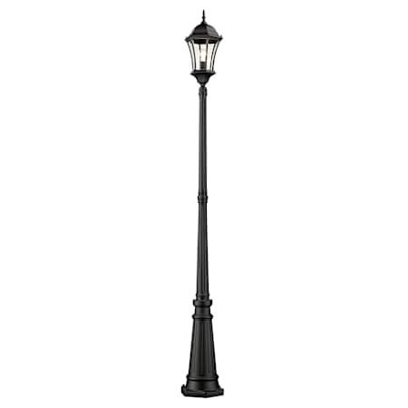 Roseto Glenn 90" Tall Outdoor Single Head Post Light Black
