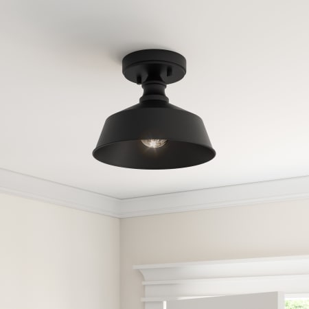 Roseto Milto 10" Wide Semi-Flush Ceiling Fixture Dark Bronze