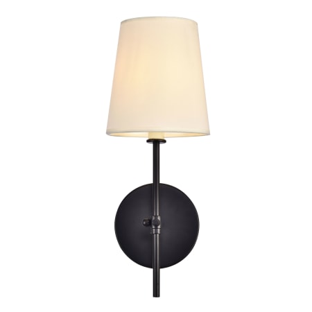 Roseto Theudosia 15" Wall Sconce with Linen Shade Black