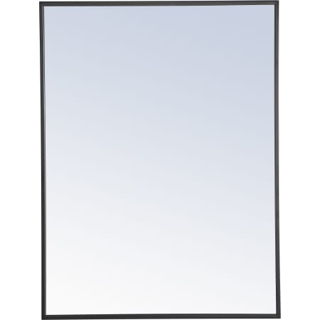 Roseto Vatinius 24" W x 32" H Rectangular Metal Framed Bathroom Mirror Black