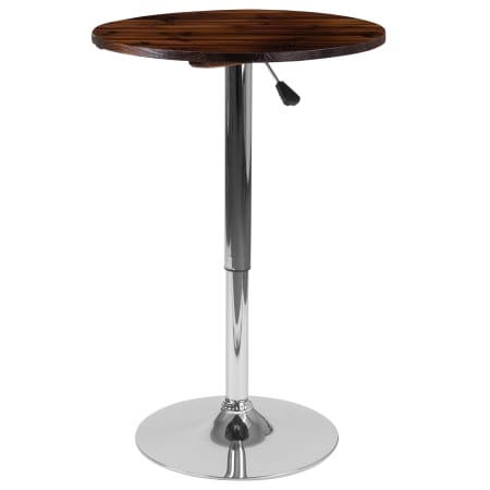 Roseto 24" Wide Pine Wood Pub Table with Adjustable Height Rustic Pine