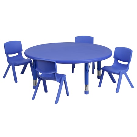 Roseto Five Piece Plastic Framed Classroom Set Blue