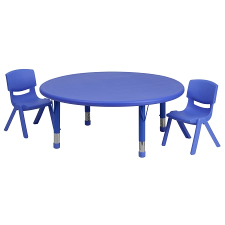 Roseto Three Piece Plastic Framed Classroom Set Blue