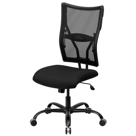Roseto 27 Inch Wide Fabric Executive Swivel Chair with Mesh Back Black