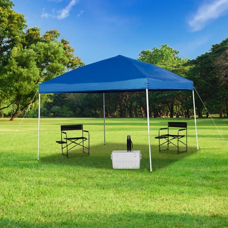 Roseto 10'x10' Outdoor Pop Up Portable Canopy Tent with Carry Bag Blue