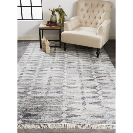 Roseto Lodge 5' x 8' Hand Woven Rustic Farmhouse Lodge Area Rug From the Bandera Collection Gray