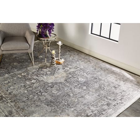 Roseto Realm 9-1/2' x 12-1/2' Cotton and Viscose Moroccan and Tribal Rectangle Area Rug From the Salem Collection Gray