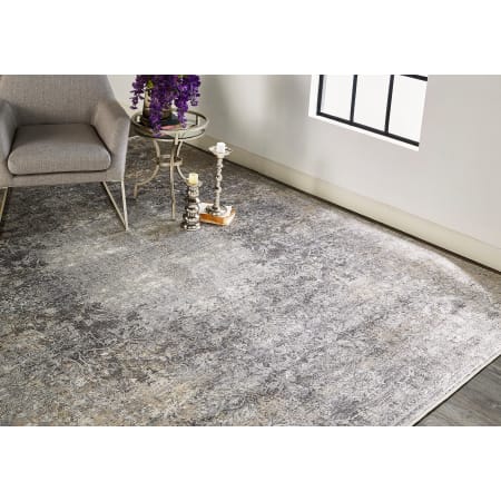 Roseto Mystic Fade 4' x 5-1/4' Cotton and Viscose Transitional Rectangle Area Rug From the Salem Collection Stone