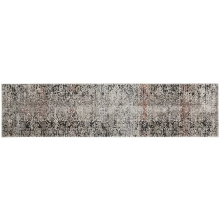 Roseto Strata Blend Dark 2-1/2' x 10' Cotton and Viscose Abstract and Transitional Runner From the Grayson Manor Collection Blue / Rust