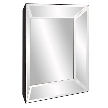 Roseto Combination 24" W x 24" H Square Frameless Bathroom Mirror Mirrored
