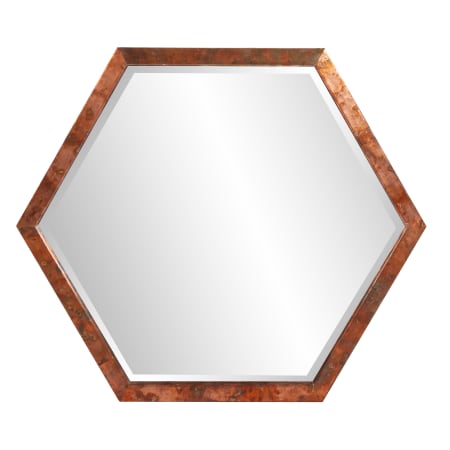 Roseto Daze 23" W x 20" H Square Framed Bathroom Mirror Acid Treated Copper