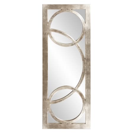 Roseto Dynasty 14-1/2" W x 38" H Rectangular Framed Bathroom Mirror Champagne Silver Leaf
