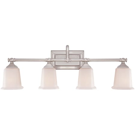 Roseto Barry 4 Light 31" Wide Bathroom Vanity Light Brushed Nickel
