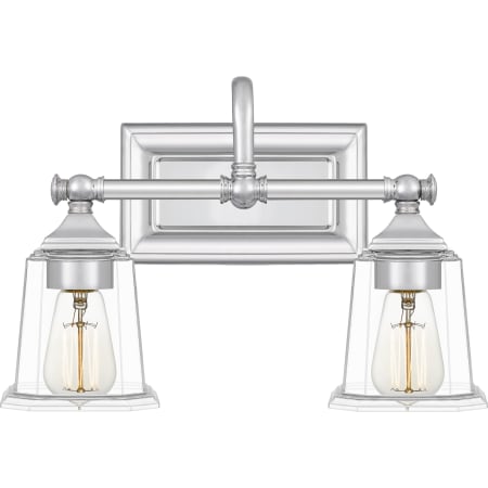 Roseto Barry 2 Light 15" Wide Bathroom Vanity Light Polished Chrome