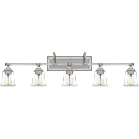 Roseto Barry 5 Light 42" Wide Bathroom Vanity Light Brushed Nickel