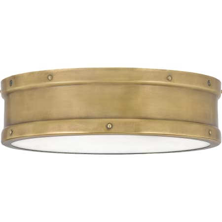 Roseto Cole 13" Wide LED Flush Mount Drum Ceiling Fixture Weathered Brass