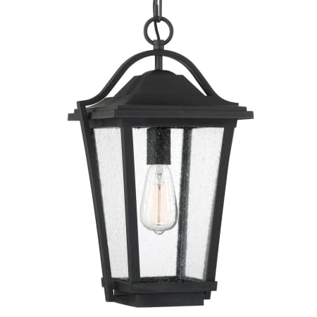 Roseto Dakota Single Light 11" Wide Outdoor Pendant Earth Black