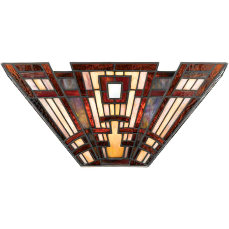Roseto Mountrail 2 Light 7" Tall Wall Washer with Tiffany Glass Valiant Bronze