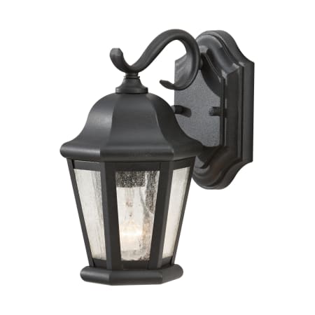 Roseto Tamms Single Light 11" Tall Outdoor Wall Sconce Black