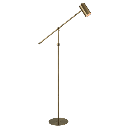 Roseto Pots 60" Tall Boom Arm Floor Lamp Antique Brass